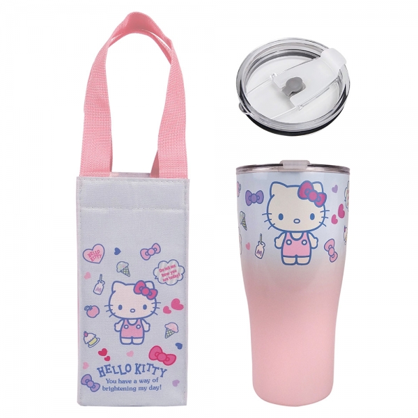 Hello Kitty曲線杯保溫提袋組-甜點