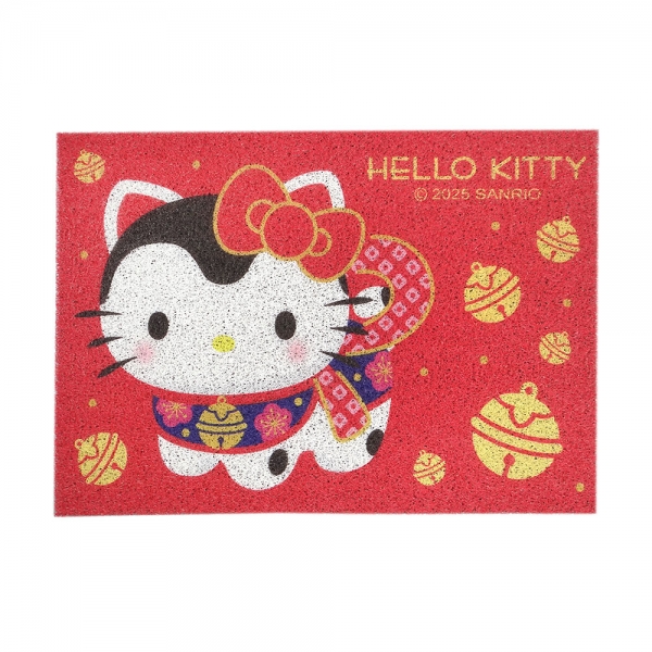 Hello Kitty 刮泥絲圈地墊-福犬(紅)