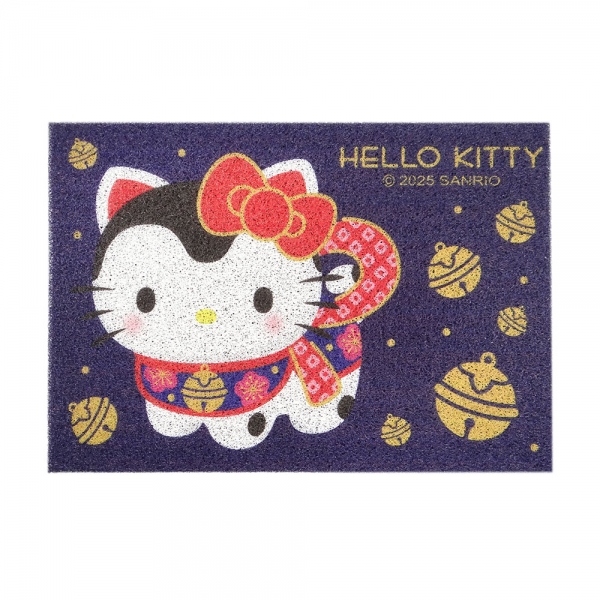 Hello Kitty 刮泥絲圈地墊-福犬(藏青)