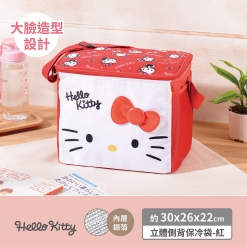 Hello Kitty 立體側背保冷袋-紅